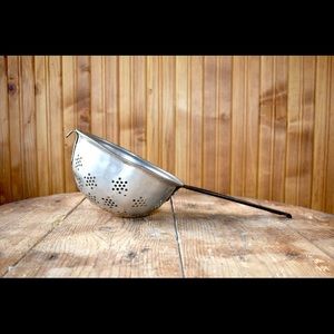 Vintage copper colander with copper handle, Copper Strainer, Old copper